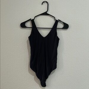 Aerie Black V-Neck Bodysuit